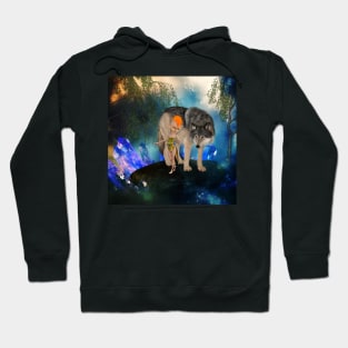 Two unlikely friends the  fairy and the wolf Hoodie